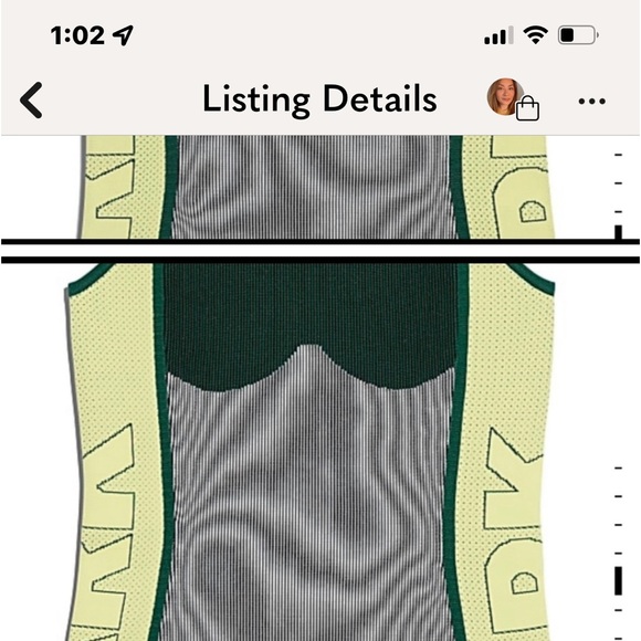 🆕 Adidas x IVY PARK Beyoncé Green Knit Logo Dress M - Picture 7 of 7